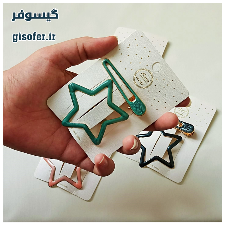 گیره مو تق تق ستاره و گیره انبری-233
