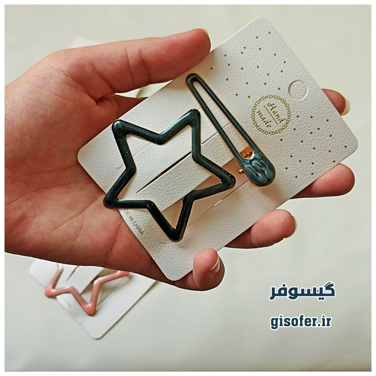 گیره مو تق تق ستاره و گیره انبری-233